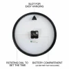 Universal Round Wall Clock, 12 5/8", Black
