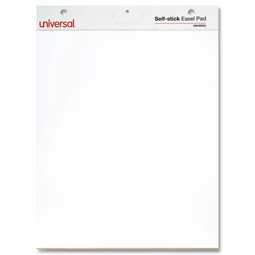Universal Self-Stick Easel Pad, Unruled, (30) White 25 x 30 Sheets, 2/Carton