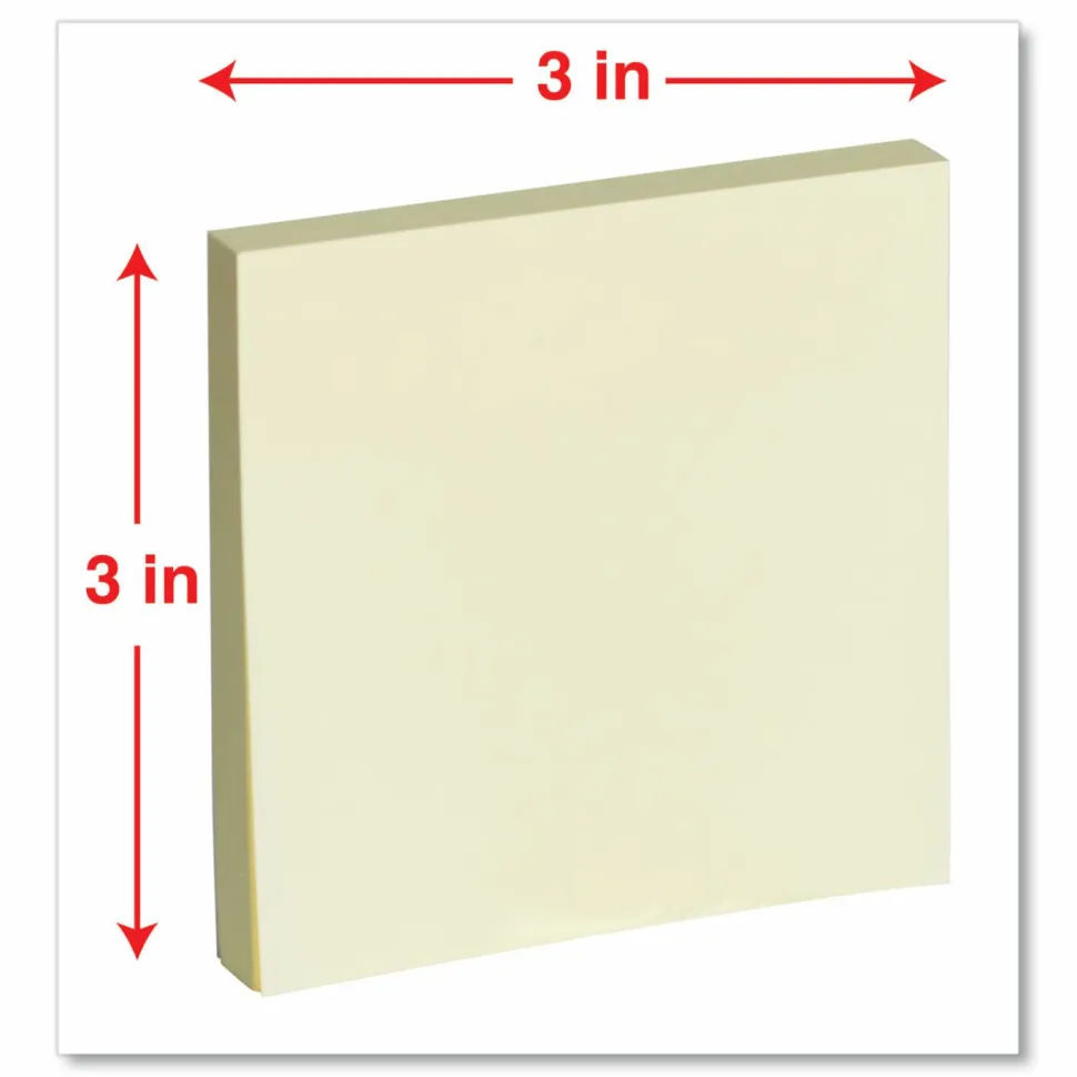 Universal Self-Stick Note Pads, 3" x 3", Assorted Pastel Colors, 100 Sheets/Pad, 12 Pads/Pack