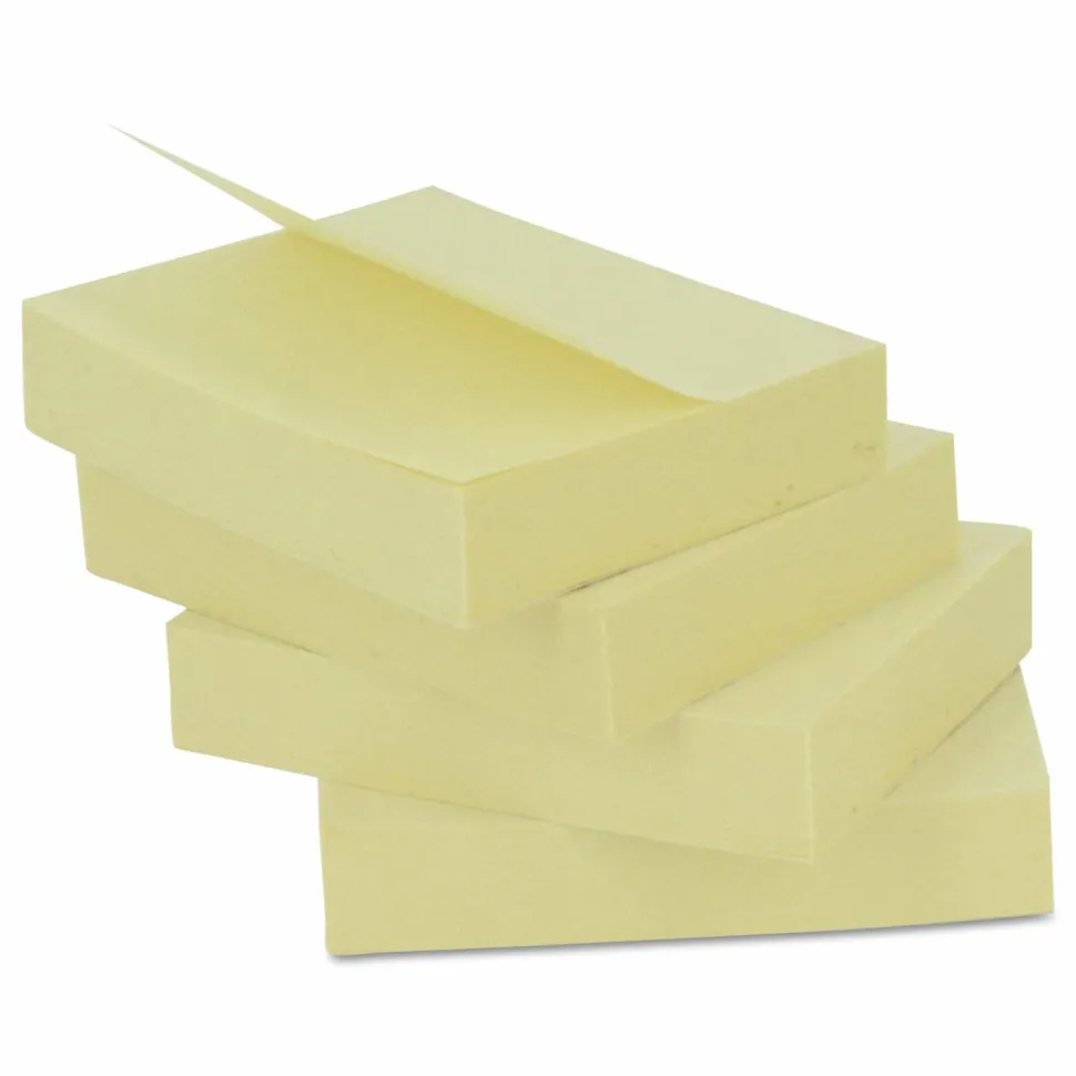 Universal Self-Stick Note Pads, 1.5" x 2", Yellow, 100 Sheets/Pad, 12 Pads/Pack