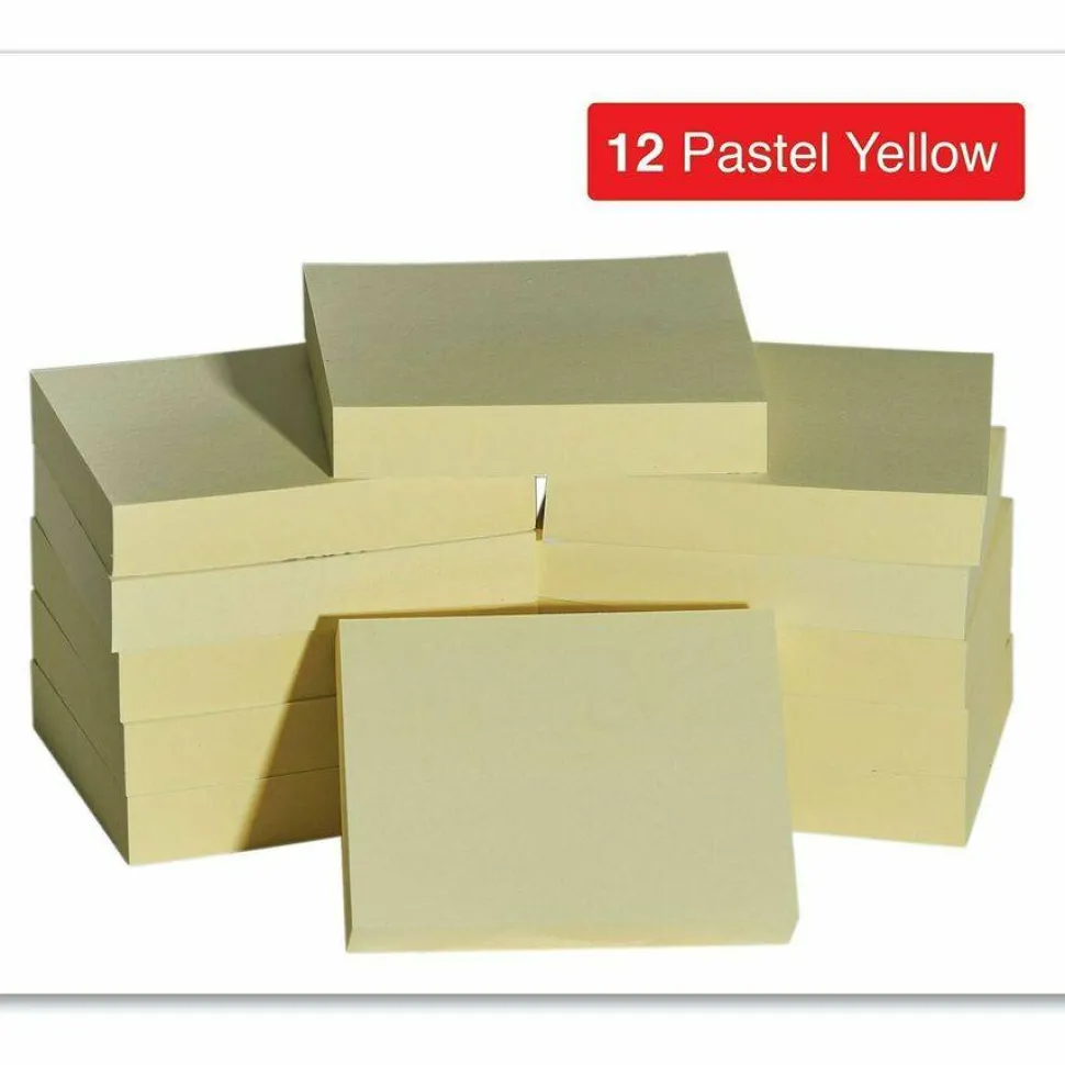 Universal Self-Stick Note Pads, 1.5" x 2", Yellow, 100 Sheets/Pad, 12 Pads/Pack