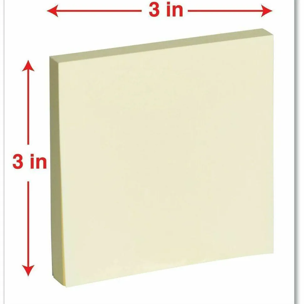 Universal Self-Stick Note Pad Value Pack, 3" x 3", Yellow, 100 Sheets/Pad, 18 Pads/Pack
