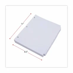 Universal Self-Tab Index Dividers, 8-Tab, 11 x 8.5, White, 24 / Boxs
