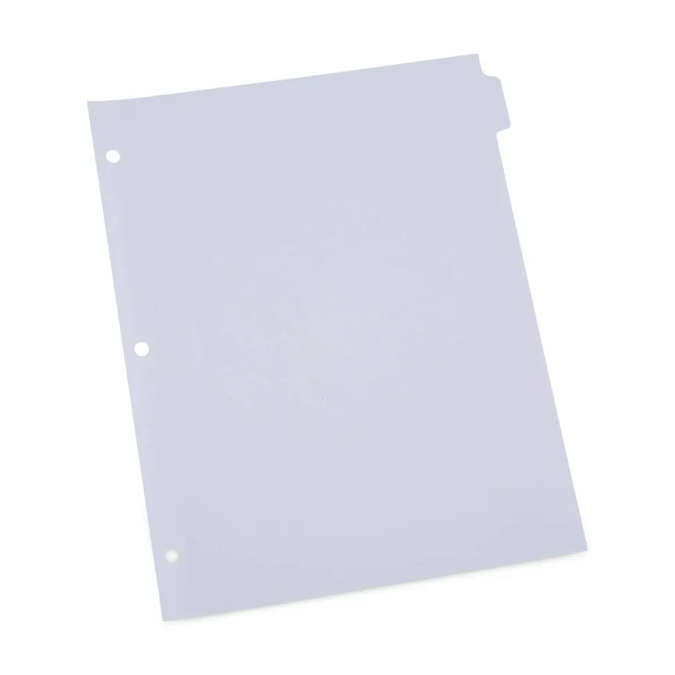 Universal Self-Tab Index Dividers, 8-Tab, 11 x 8.5, White, 24 / Boxs