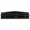 Universal 12-Sheet Deluxe Two- and Three-Hole Adjustable Punch, 9/32" Holes, Black