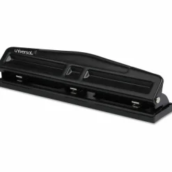 Universal 12-Sheet Deluxe Two- and Three-Hole Adjustable Punch, 9/32