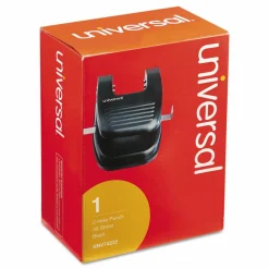 Universal 30-Sheet Two-Hole Punch, 9/32" Holes, Black