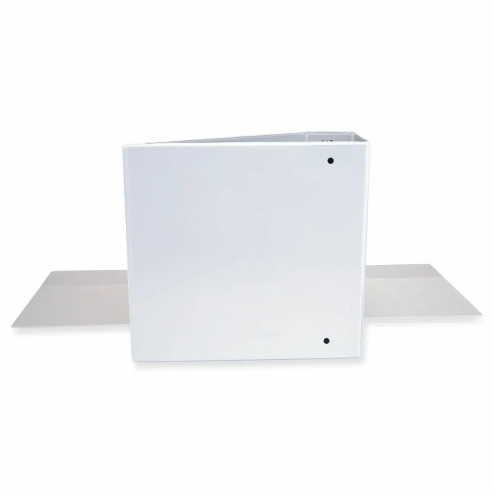 Universal Slant D-Ring View Binder, 3 Rings, 4" Capacity, 11 x 8.5, White
