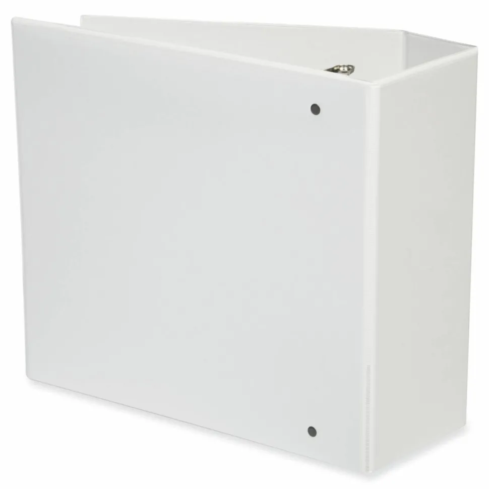 Universal Slant D-Ring View Binder, 3 Rings, 4" Capacity, 11 x 8.5, White