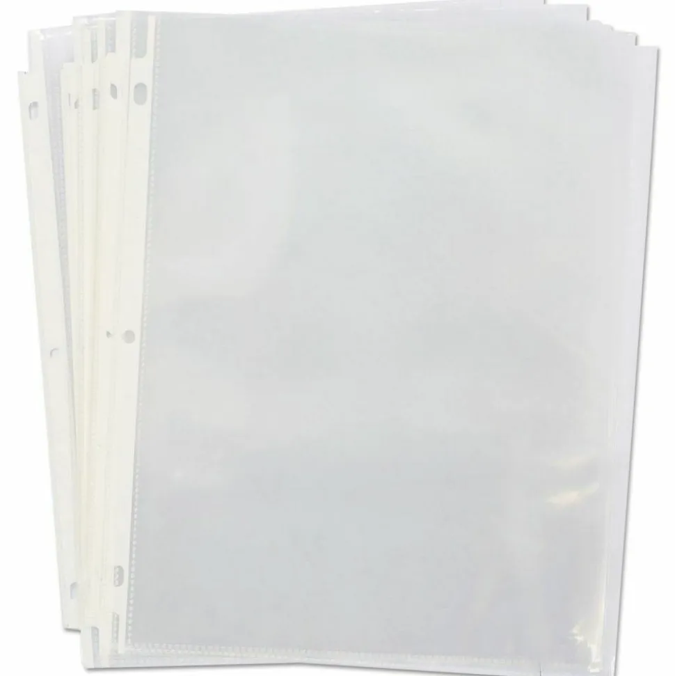 Universal Standard Sheet Protectors, Medium-Duty, Side: 3-Hole Punched, Top Load 8.5 x 11 Insert, Clear Front, 100/Box