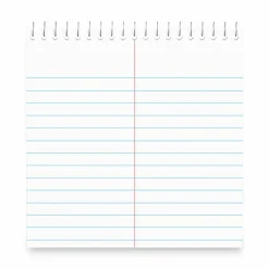 Universal Steno Pads, Gregg Rule, Red Cover, 80 White 6 x 9 Sheets