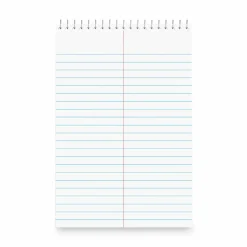 Universal Steno Pads, Red Cover, Gregg Rule, (80) White 6 x 9 Sheets, 6/Pack