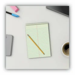 Universal Steno Pads, Red Cover, Gregg Rule, (80) Green-Tint 6 x 9 Sheets, 6/Pack
