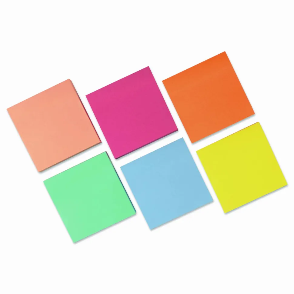 Universal Ultra Sticky Note Pads, 3" x 3", Assorted, 100 Sheets/Pad, 24 Pads/Pack
