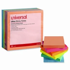 Universal Ultra Sticky Note Pads, 3