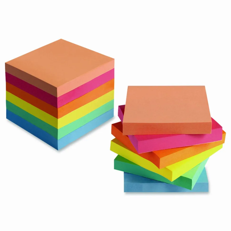 Universal Ultra Sticky Note Pads, 3" x 3", Assorted, 100 Sheets/Pad, 24 Pads/Pack