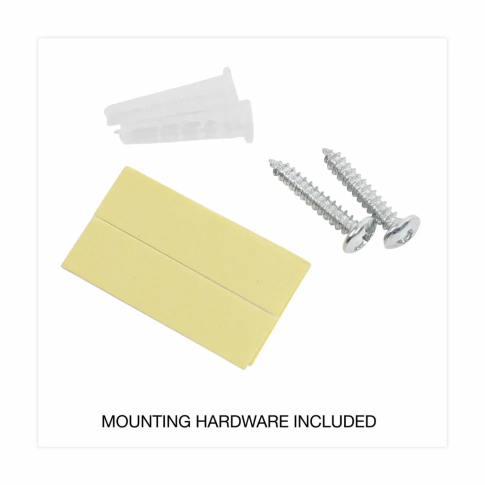 Universal Wall File Pockets, Plastic, Letter Size, 13" x 4.13" x 7", Black