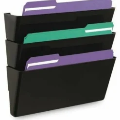 Universal Wall File Pockets, 3 Sections, Letter Size,13