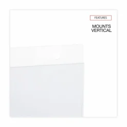 Universal Wall Mount Sign Holder, 8.5 x 11, Vertical, Clear, 2/Pack