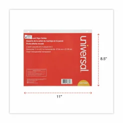 Universal Wall Mount Sign Holder, 11 x 8.5, Horizontal, Clear, 2/Pack