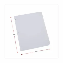 Universal Write-On/Erasable Indexes with Tab - Blank - 8 Tab(s)/Set - 8.5
