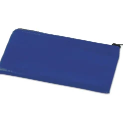 Universal Zippered Wallets/Cases, Leatherette PU, Toothed Zipper Closure, 11" x 6", Blue, 2/Pack
