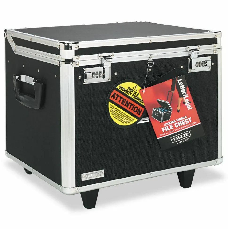 Vaultz Mobile File Chest; Letter/Legal; 15" H x 17 3/8" W X 3/8 W X 14 3X8 "D