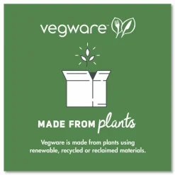 Vegware Nourish Molded Fiber Takeout Containers, , 3 Compartments, 9 x 9 x 3, White, Sugarcane, 200/Carton