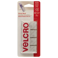 VELCRO Brand Sticky Back Fastener Squares, 7/8