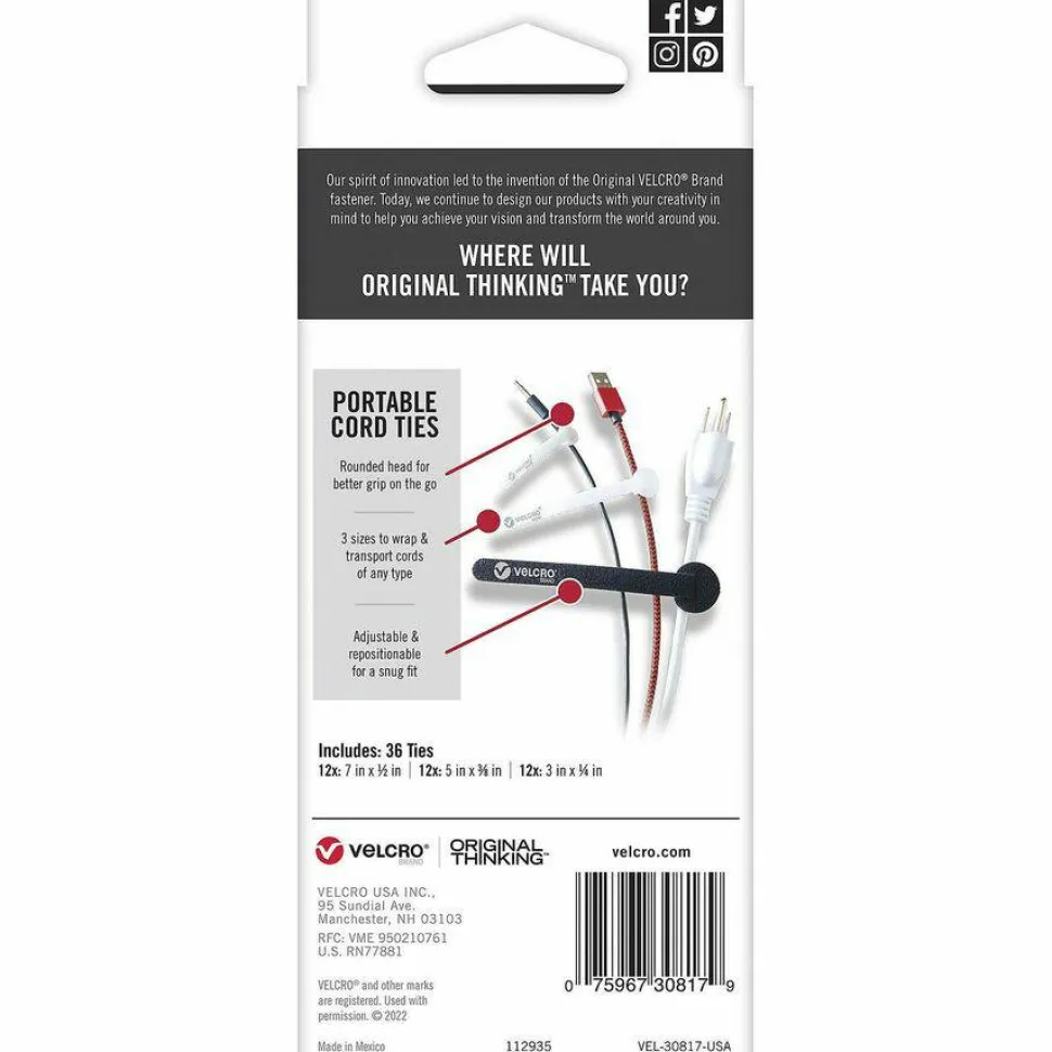 VELCRO Portable Cord Ties