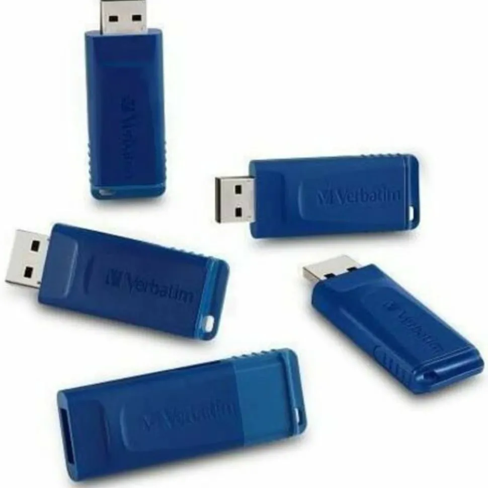 Verbatim 16GB USB Flash Drive - 5pk - Blue - 16GB - 5 Pk
