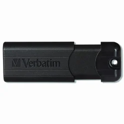 Verbatim Microban 32GB PinStripe USB 3.2 Flash Drive Business Pack - 32 GB - USB 3.2 (Gen 1) Type A - Black - Lifetime Warranty - 10 / Pack