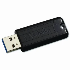 Verbatim Microban 32GB PinStripe USB 3.2 Flash Drive Business Pack - 32 GB - USB 3.2 (Gen 1) Type A - Black - Lifetime Warranty - 10 / Pack