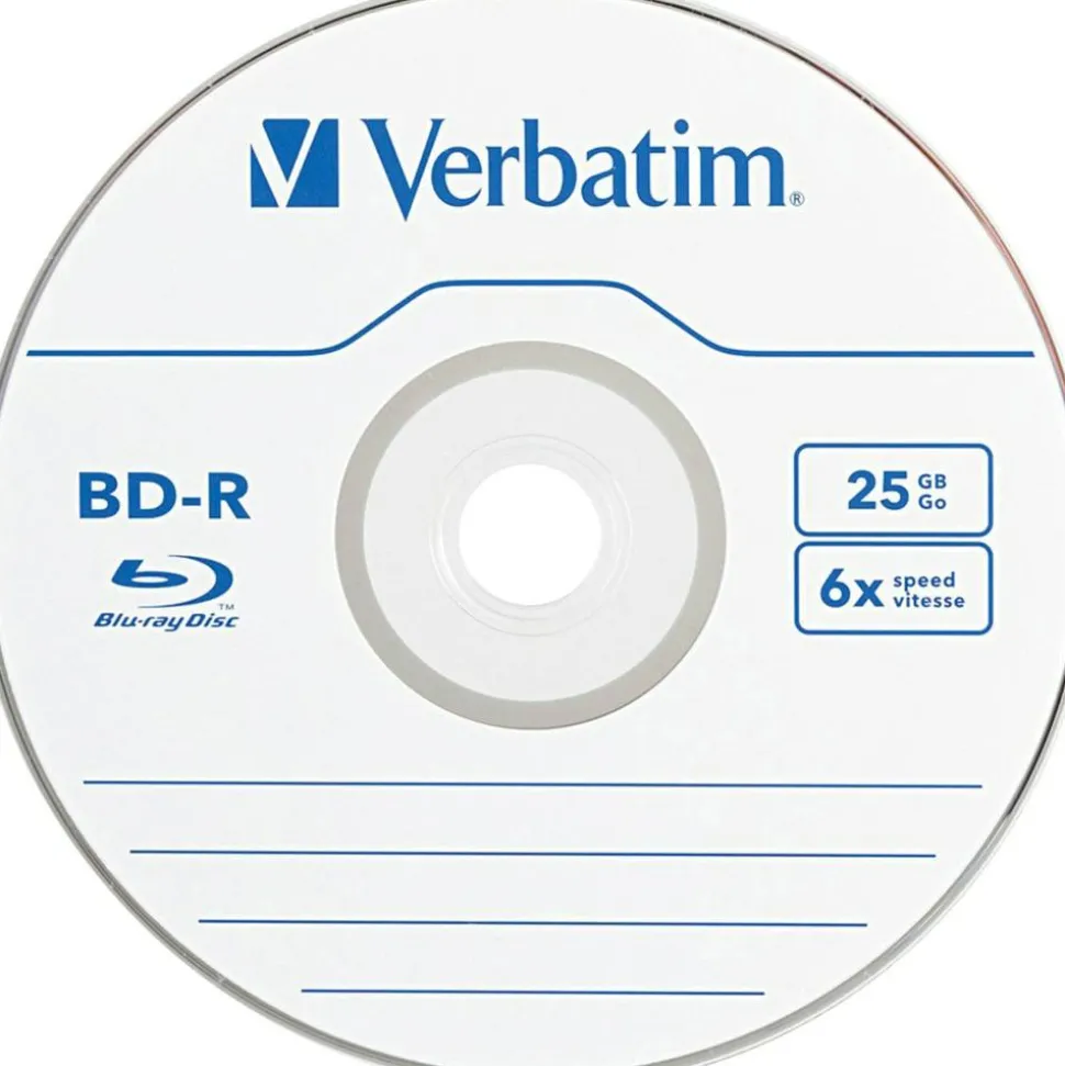 Verbatim BD-R 25GB 16X Disc Spindle, Box Of 10