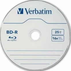 Verbatim BD-R 25GB 16X Disc Spindle, Box Of 25