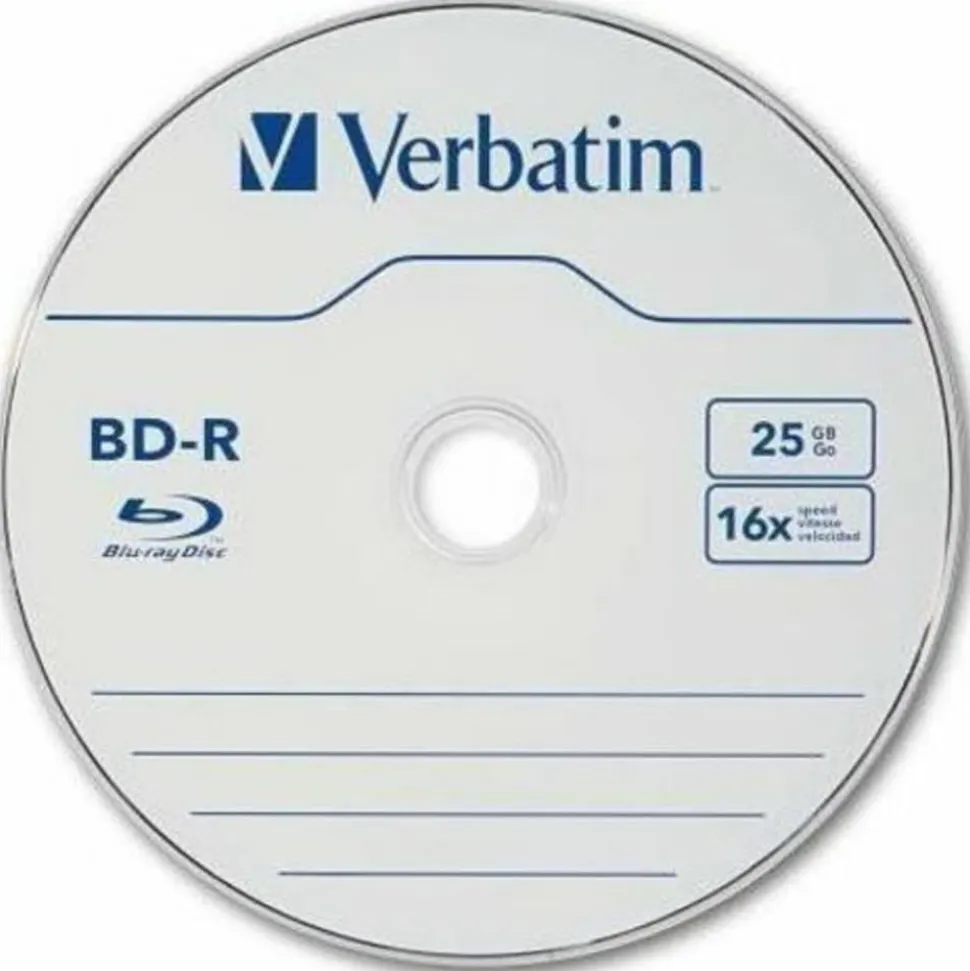 Verbatim BD-R 25GB 16X Disc Spindle, Box Of 25