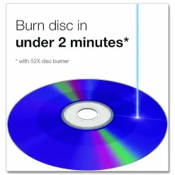 Verbatim CD-R 700MB 52X White Inkjet Printable, Hub Printable - 100pk Spindle