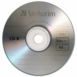 Verbatim CD-R Recordable Disc, 700 MB/80min, 52x, Spindle, Silver, 50/Pack