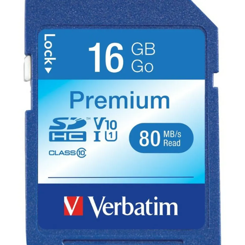Verbatim Class 10 Secure Digital High Capacity (SDHC) Memory Card, 16GB
