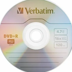 Verbatim DVD+R Recordable Disc, 4.7 GB, 16x, Spindle, Silver, 100/Pack