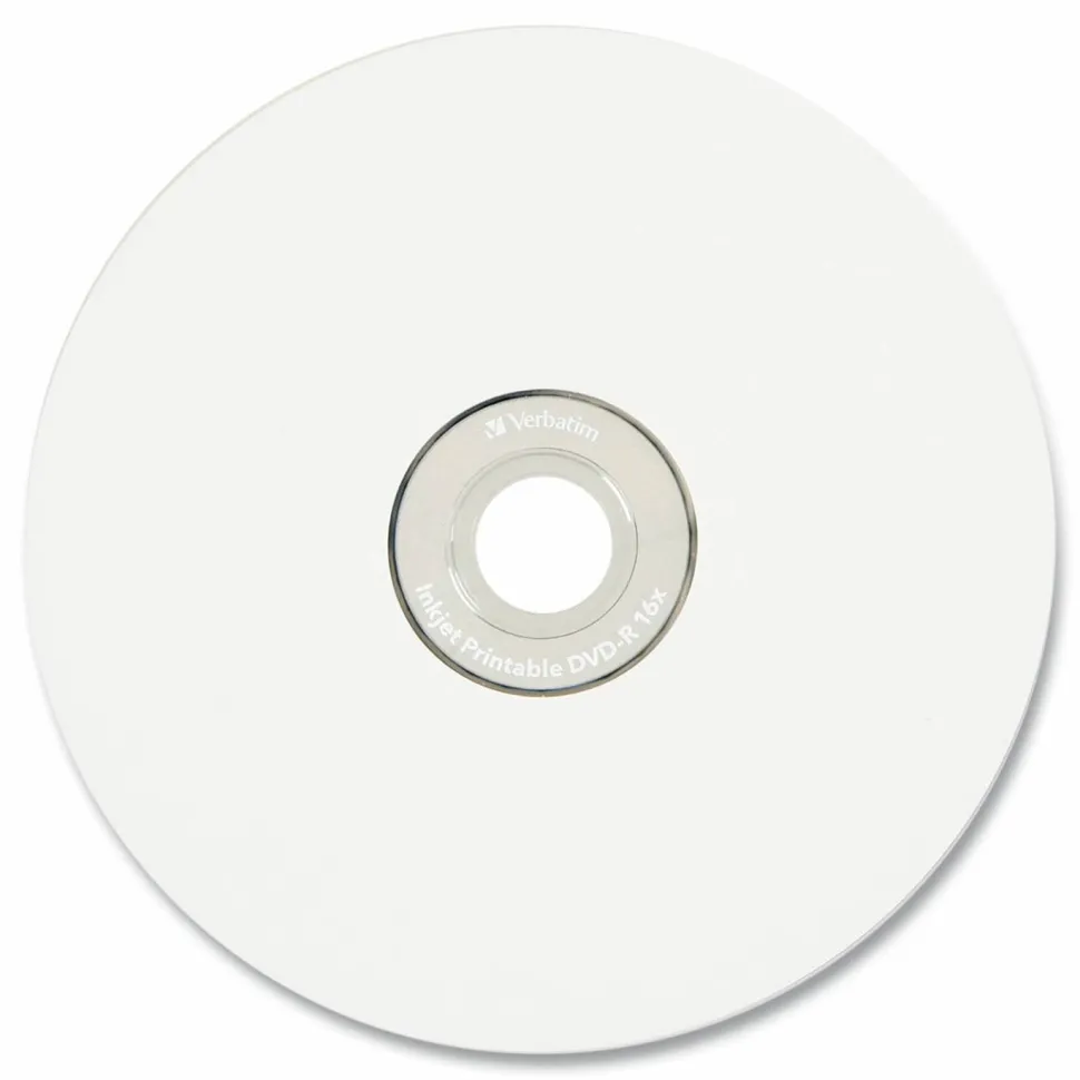 Verbatim DVD-R Recordable Disc, 4.7 GB, 16x, Spindle, White, 50/Pack