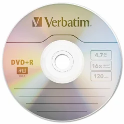 Verbatim DVD+R Recordable Disc, 4.7 GB, 16x, Spindle, Matte Silver, 50/Pack