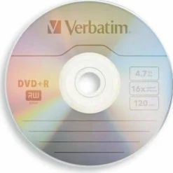 Verbatim DVD+R Recordable Disc, 4.7 GB, 16x, Spindle, Matte Silver, 50/Pack