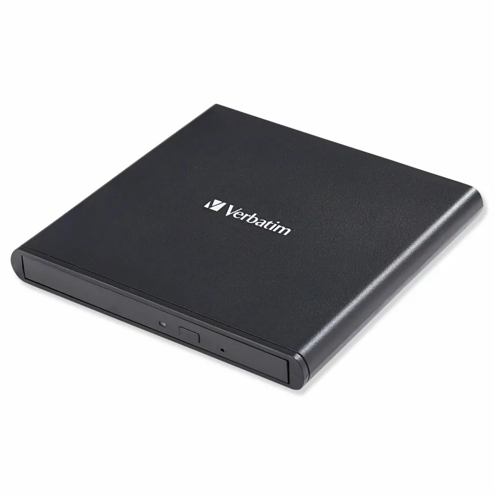 Verbatim External Slimline CD/DVD Writer, 8X DVD Write Speed/24X CD Write Speed