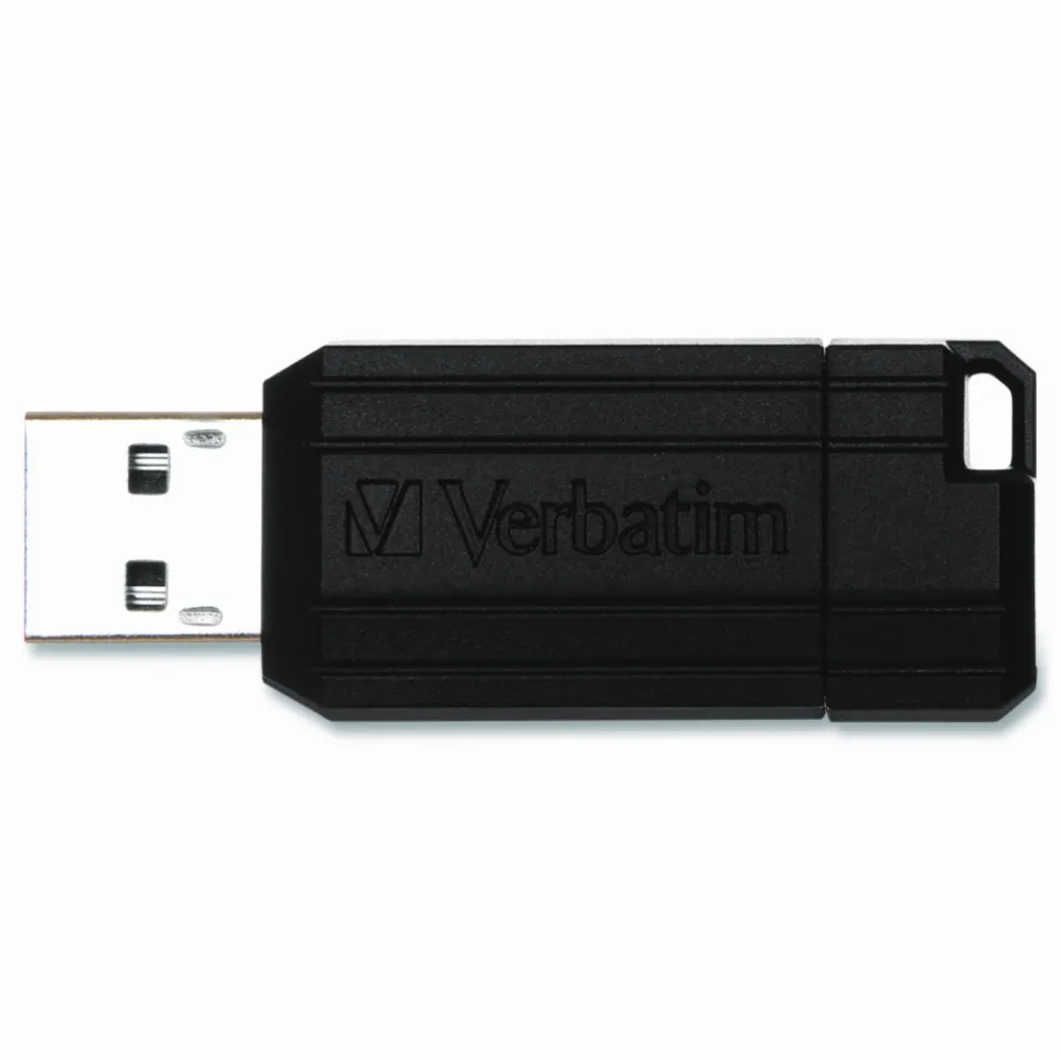 Verbatim 64GB PinStripe USB Flash Drive - Business 10pk - Black