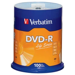 Verbatim Life Series DVD-R Disc Spindle, Pack Of 100