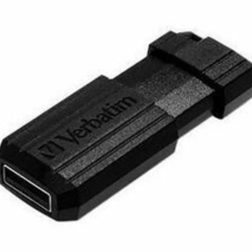 Verbatim PinStripe USB Flash Drive, 128GB, Black