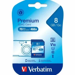 Verbatim Premium Class 6 Secure Digital High Capacity (SDHC) Memory Card, 8GB
