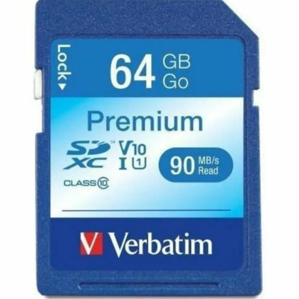 Verbatim Premium UHS-I Class 10 SDXC Memory Card, 64GB