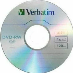 Verbatim QZ2776 DVD+RW Disc Spindle, Silver, Pack Of 10